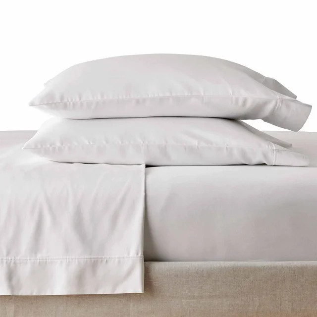 Better Homes & Gardens 100% Cotton Sateen 300 Thread Count Sheet Set, Queen, Arctic White | Walmart (US)