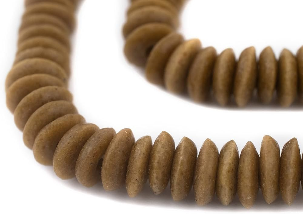 TheBeadChest Ashanti Fair Trade Glass Saucer Beads - African Tribal Ethnic Disk Rondelle Spacers ... | Amazon (US)