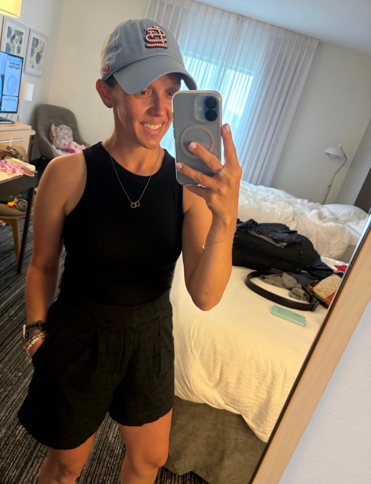 Tank top - my fave tank top $8; I have black and navy; it comes in a bunch of colors.  It layers really well for the fall, too. 

@Target  #tank #under10 #summeroutfit #LTKSaleAlert

#LTKU #LTKOver40 #LTKSeasonal