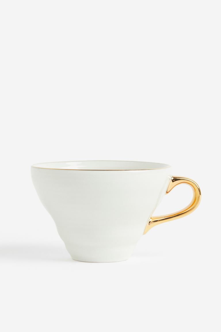Textured porcelain cup - White - Home All | H&M GB | H&M (UK, MY, IN, SG, PH, TW, HK)