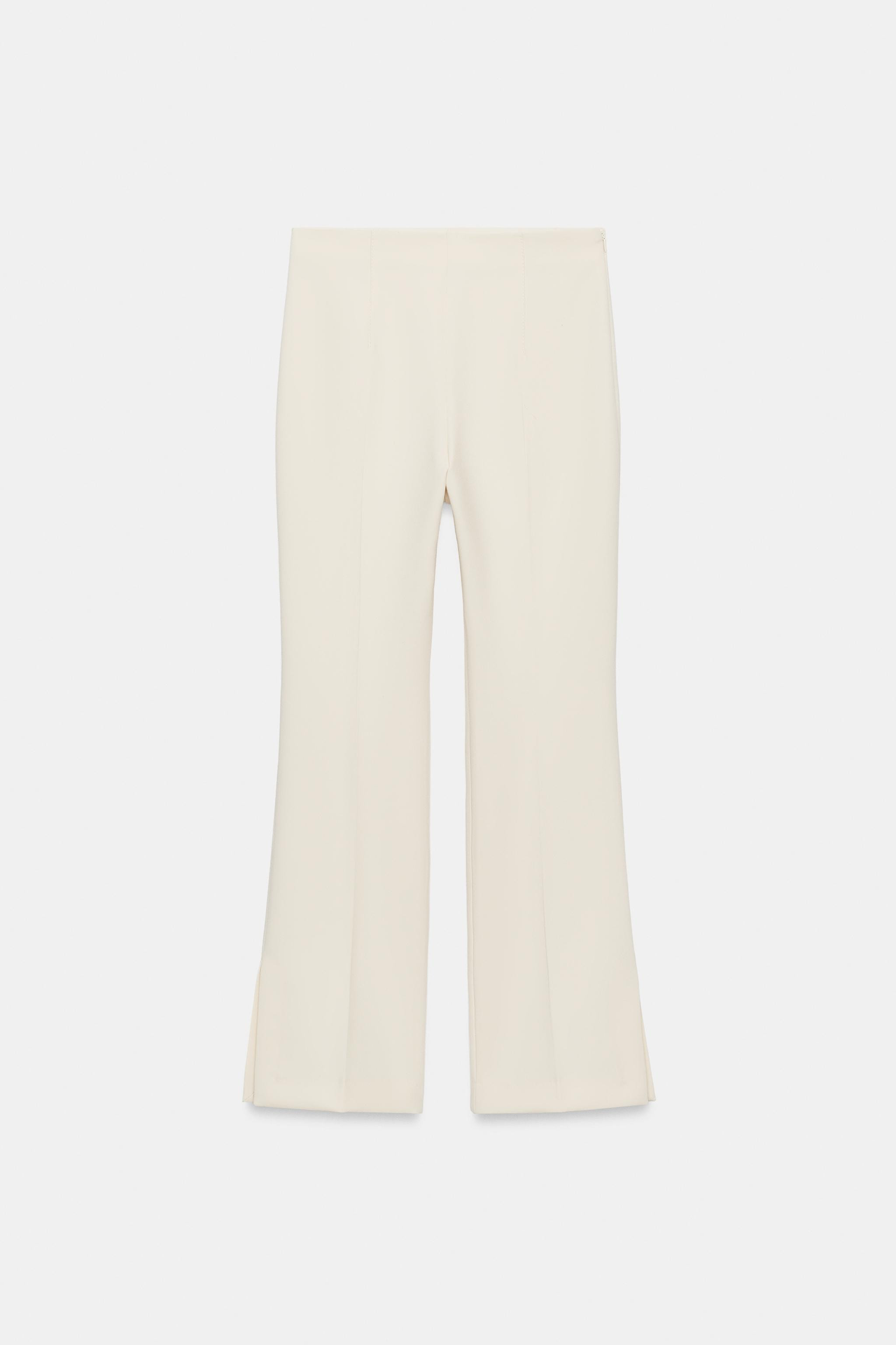 ZW COLLECTION HIGH-WAIST CROPPED TROUSERS | Zara UK