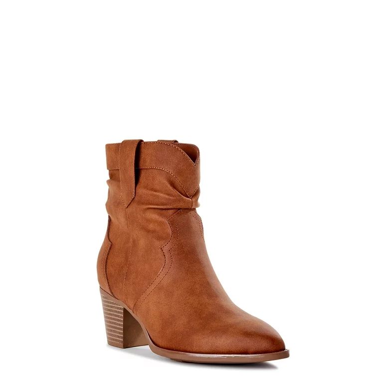 Time and Tru Women's Western Slouch Boots | Walmart (US)