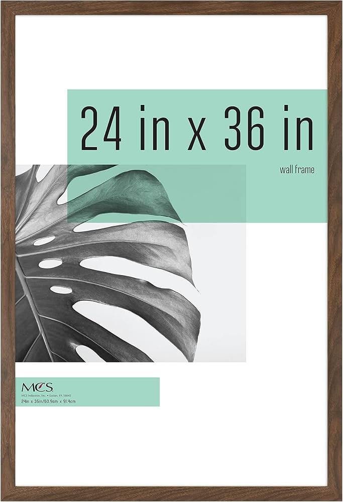 MCS Studio Gallery 24x36 Poster Frame Walnut Woodgrain, Vertical & Horizontal Wall Hanging Large ... | Amazon (US)