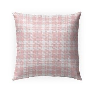 COZY PLAID BABY PINK Indoor|Outdoor Pillow by Kavka Designs - 18X18 | Bed Bath & Beyond