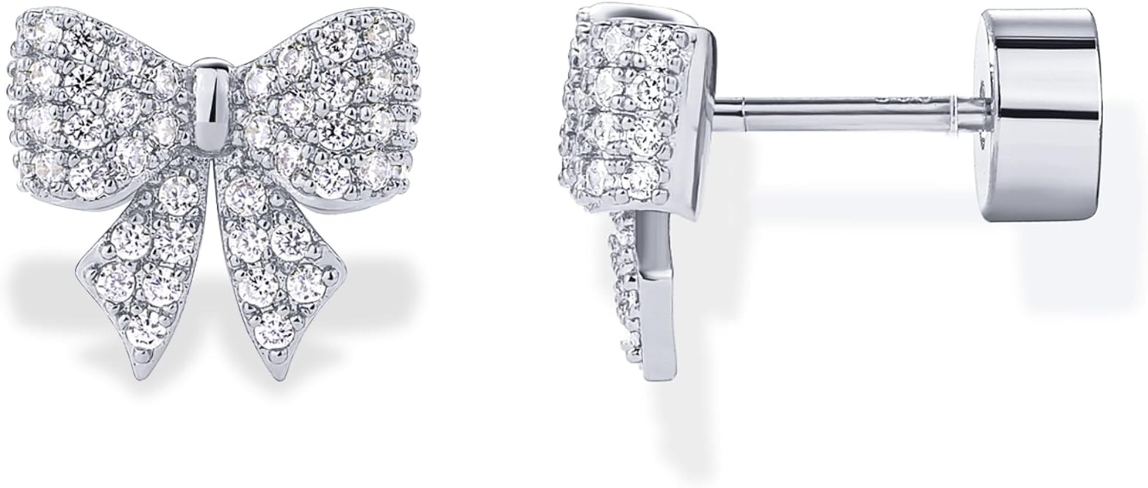 PAVOI 14K Gold Plated Dainty Flat Back Earrings for Women - Hypoallergenic Sterling Silver Posts ... | Amazon (US)