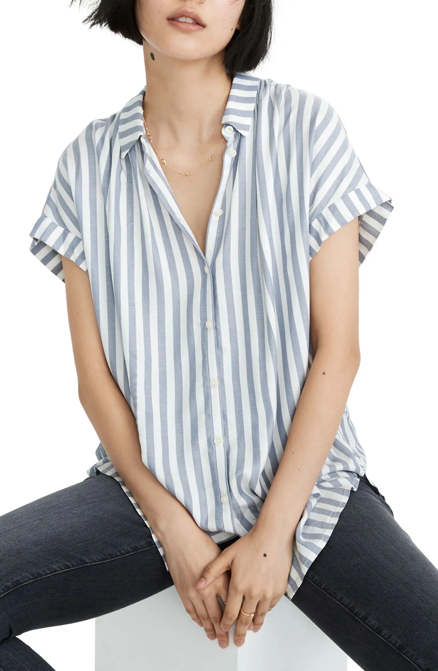 Bayside Stripe Central Drapey Shirt | Nordstrom