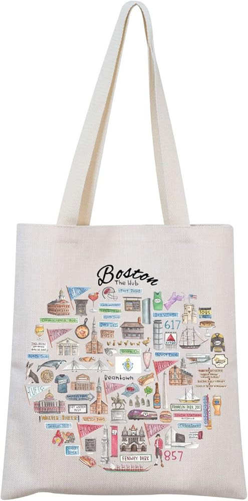 MNIGIU Boston Tote Bag Boston Souvenir Gift Boston Travel Bag Boston Housewarming Gift | Amazon (US)
