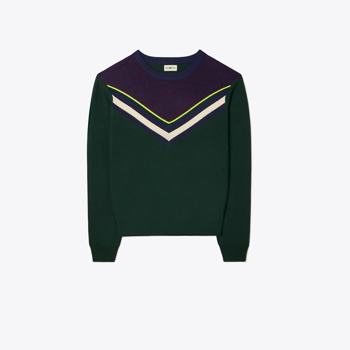 MERINO JACQUARD CHEVRON SWEATER | Tory Burch (US)