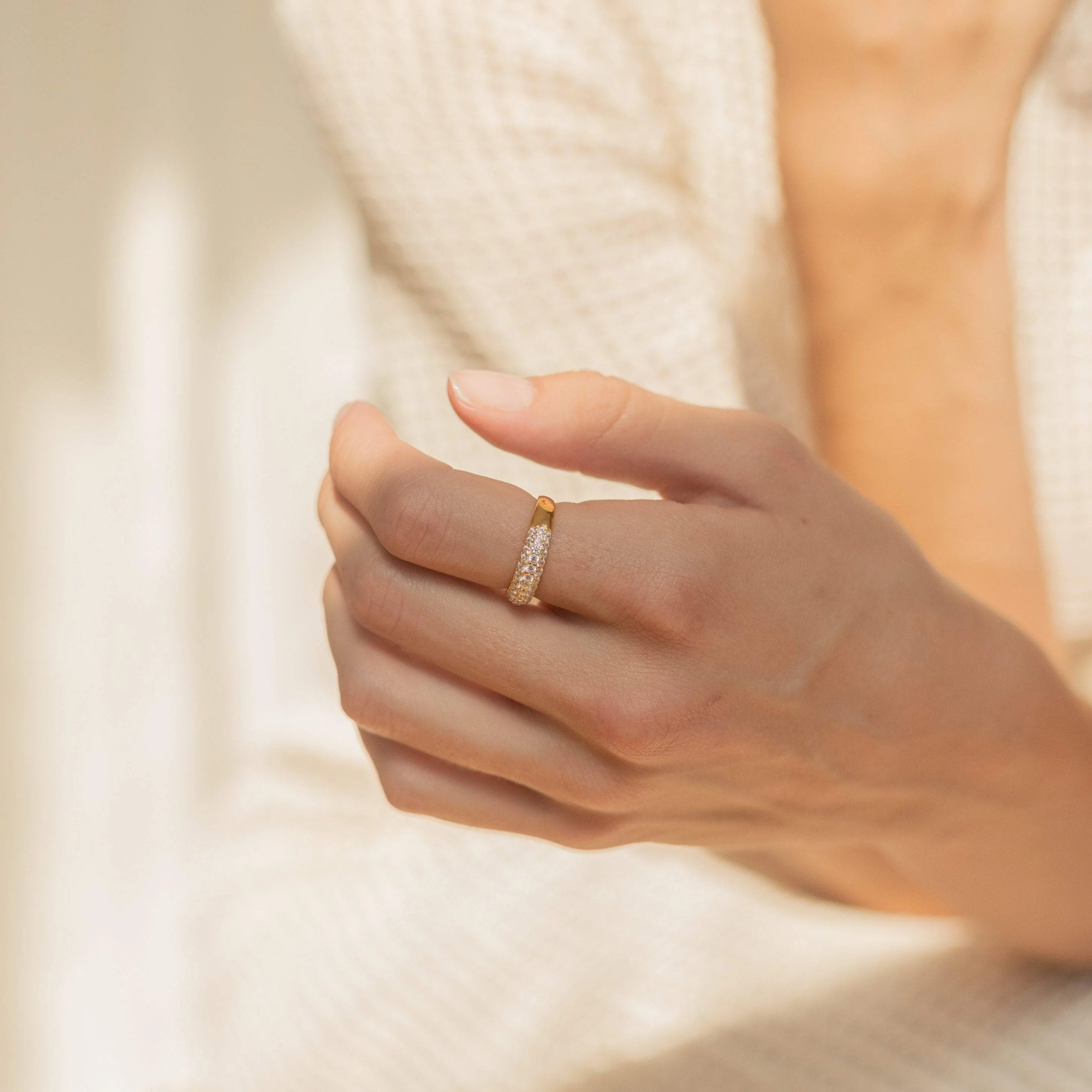 Pave Dome Ring | Caitlyn Minimalist | Caitlyn Minimalist