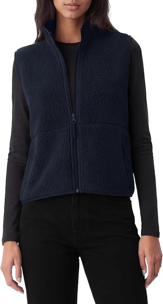 Sleeveless Stand Collar Jacket, Soft Warm Lightweight Outerwear, Fall Winter Fashion Trendy Coat ... | Amazon (US)