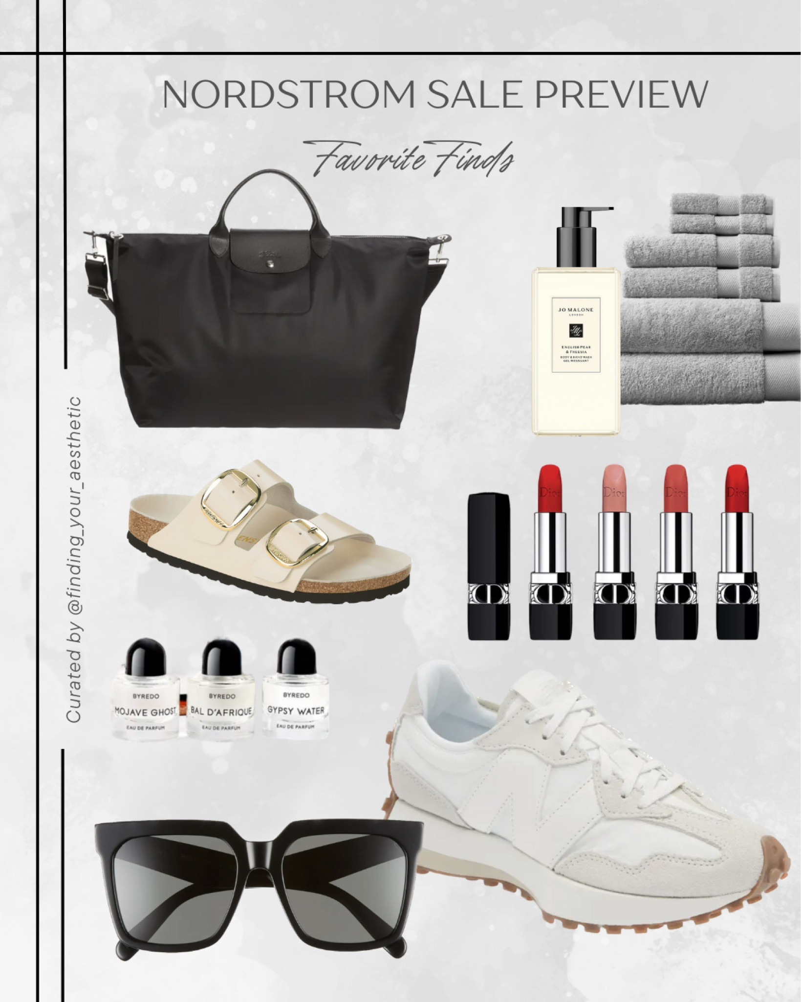 Get ready to score some amazing pieces from the Nordstrom Anniversary Sale - fashion, home, beauty finds for her 

Celine sunglasses, designer sunglasses, new balance sneaker neutral, new balance 327 women, neutral tennis shoe, dior lipstick, lipstick set, Byredo set, Byredo fragrance, grey bath towels, towel set, boll & branch, Birkenstock sandal, Jo Malone, weekend bag, nylon bag, long champ bag, weekender

#LTKsalealert #LTKxNSale #LTKbeauty