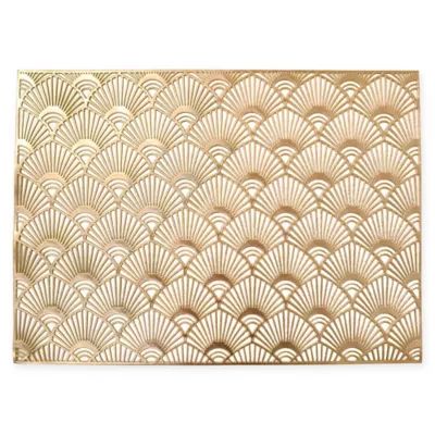 Lavalle Pressed Vinyl Placemat in Gold | Bed Bath & Beyond | Bed Bath & Beyond