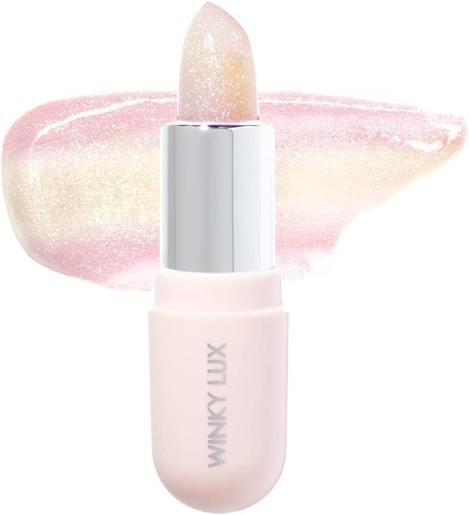 Winky Lux Glimmer Balm, Color-Changing Pink Tinted pH Lip Balm Infused with Vitamin E for All-Day... | Amazon (US)