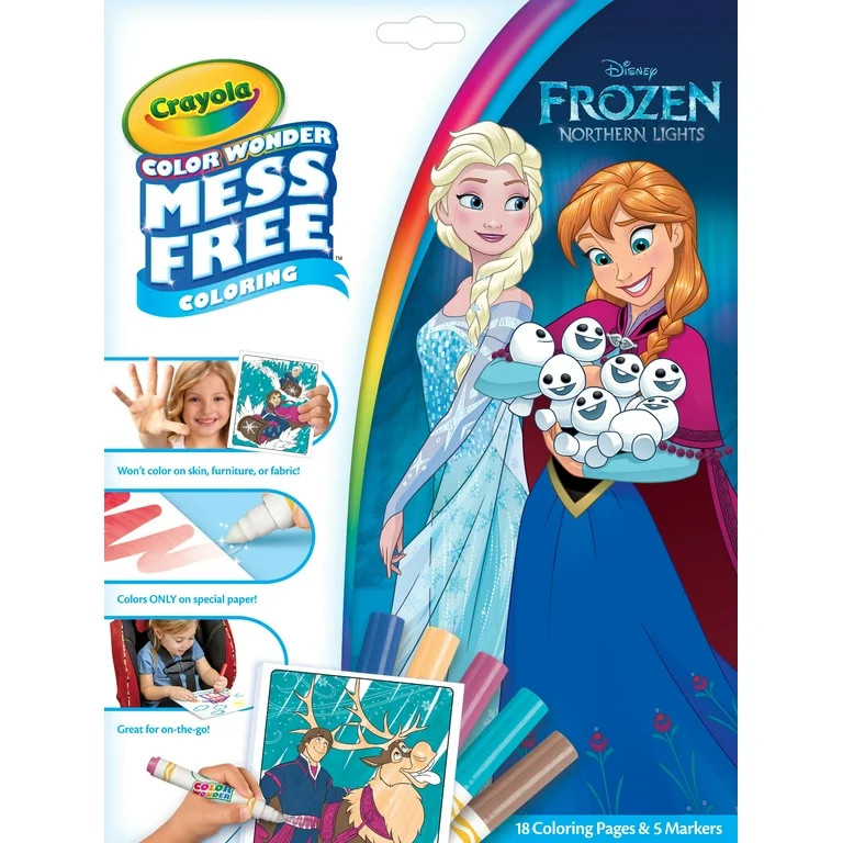 Crayola Color Wonder Mess Free Frozen 2, Mess Free Coloring, 18 Pgs, Beginner Unisex Child | Walmart (US)