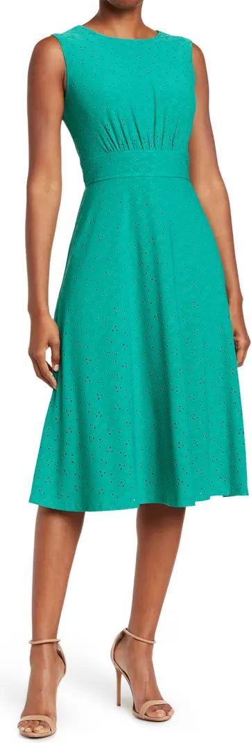 Sleeveless Eyelet Midi Dress | Nordstrom Rack