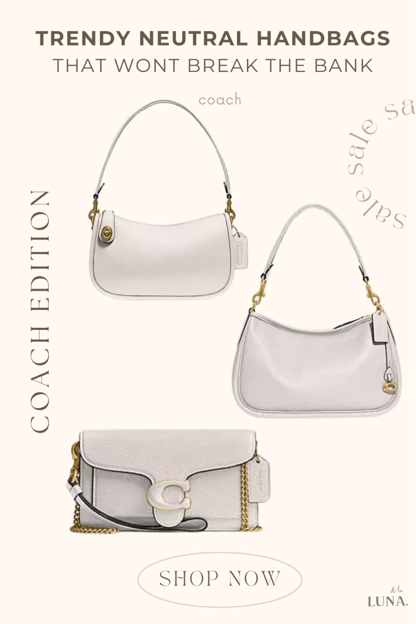 Trendy Neutral Coach bags that are super cute for everyday wear, will match every outfit, and won’t break the bank! 

#LTKGiftGuide #LTKitbag #LTKstyletip