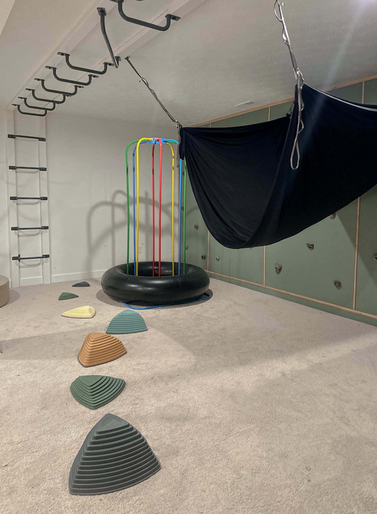 Stepping stones + monkey bars + indoor jungle gym 

#LTKHome #LTKKids #LTKFamily