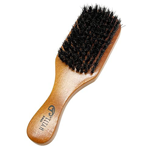 Titan Club Wave Brush for Men - 100% Natural Boar Bristles, Durable Wooden Handle, Smoothing Brush for All Hair Types, Restores Shine and Waves | Amazon (US)