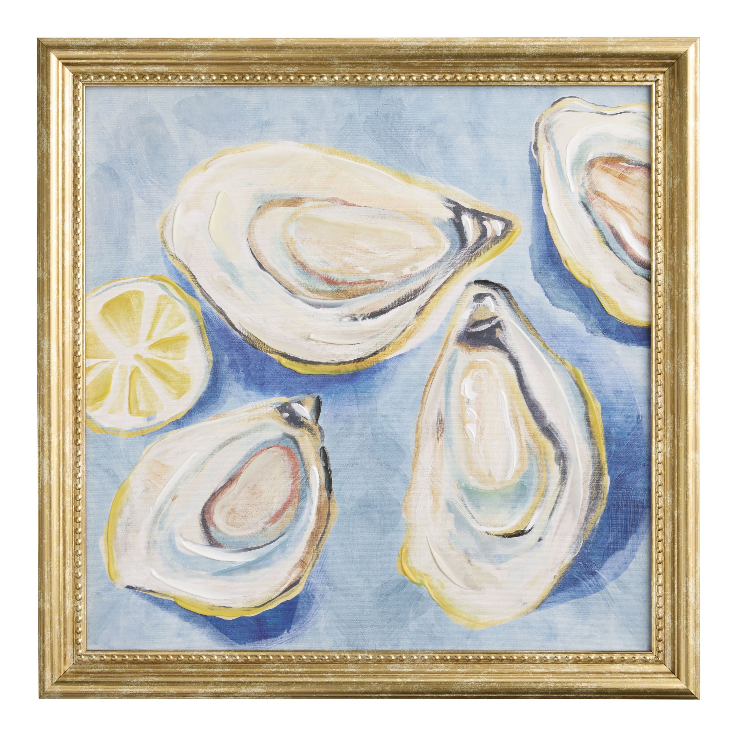 Blue Oysters Framed Canvas Wall Art - World Market | World Market