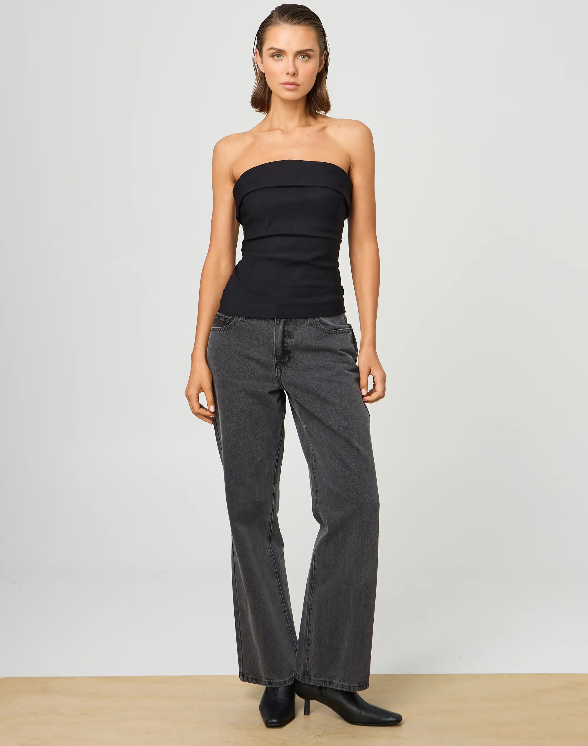 Foldover Strapless Longline Top | Glassons (NZ)