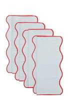 Set-Of-Four Scalloped Linen Cocktail Napkins | Moda Operandi (Global)