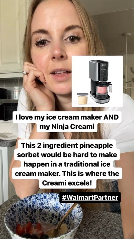 I love my ice cream maker AND my Ninja creami - they just do different things! #WalmartPartner

And this 2 ingredient pineapple sorbet is one of the things that the Creami does SO well. 

The Ninja Creami is on sale right now at @walmart and its 100% worth the hype in my book, especially as summer arrives!
#WalmartFinds