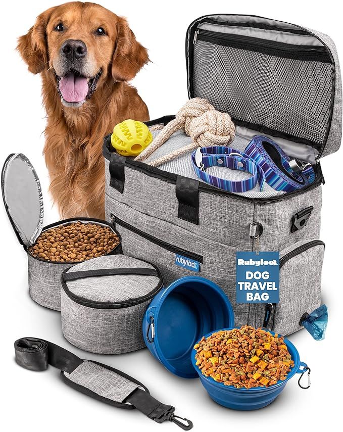 The Original Doggy Bag™ - Complete Dog Travel Bag for Supplies - Includes 2 BPA-Free Travel Dog... | Amazon (US)