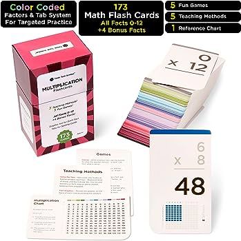 Think Tank Scholar 173 Multiplication Flash Cards Set (Award Winning) All Facts 0-12 Answer on Ba... | Amazon (US)