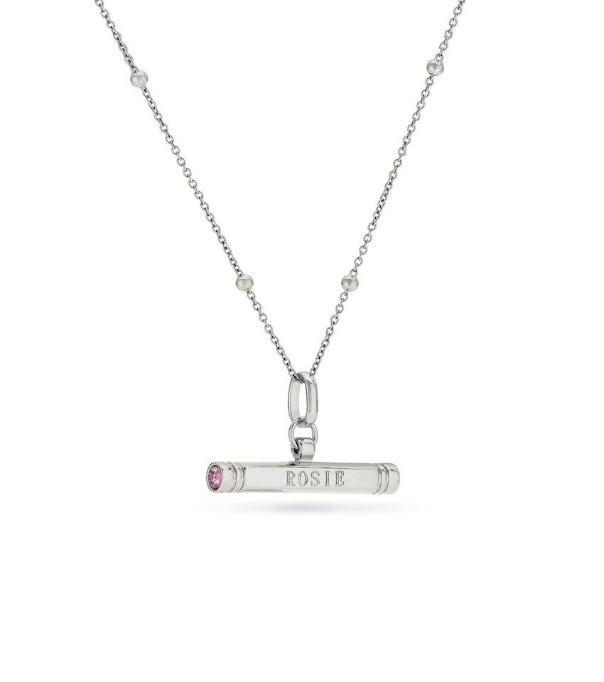 Custom Stamped T-Bar Necklace (Silver) | Abbott Lyon
