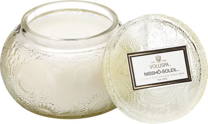 Volupsa Japonica Chawan Bowl Two-Wick Embossed Glass Candle | Nordstrom