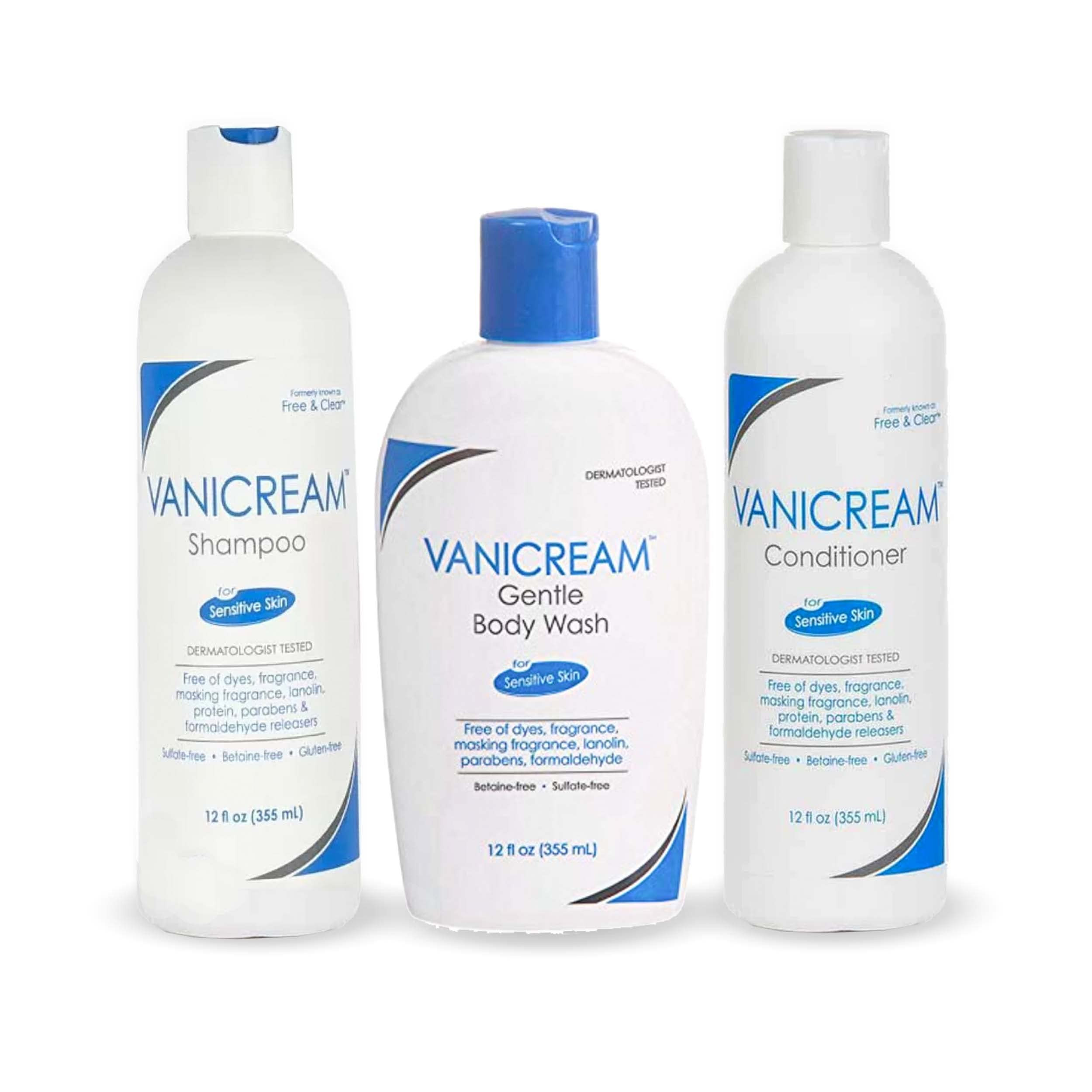 Vanicream, Free and Clear Shampoo, Conditioner and Body Wash Set, For Sensitive Skin, Fragrance a... | Amazon (US)