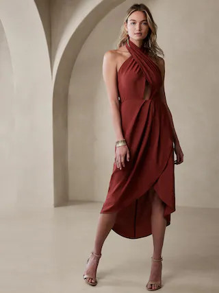Halter Maxi Dress | Banana Republic Factory