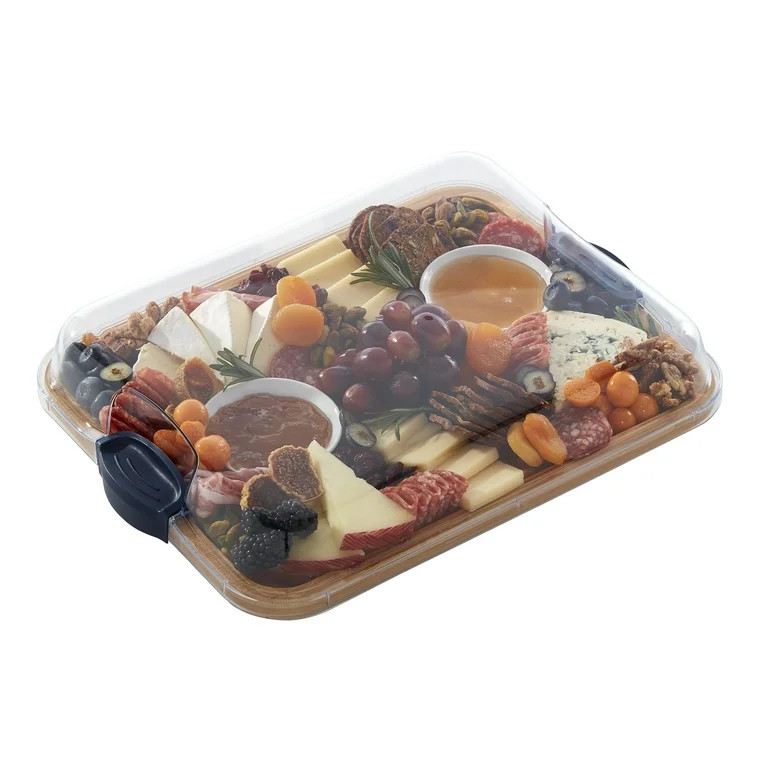 Farberware Build-a-Board Bamboo Charcuterie Board, Single Compartment, 11x14, Navy | Walmart (US)