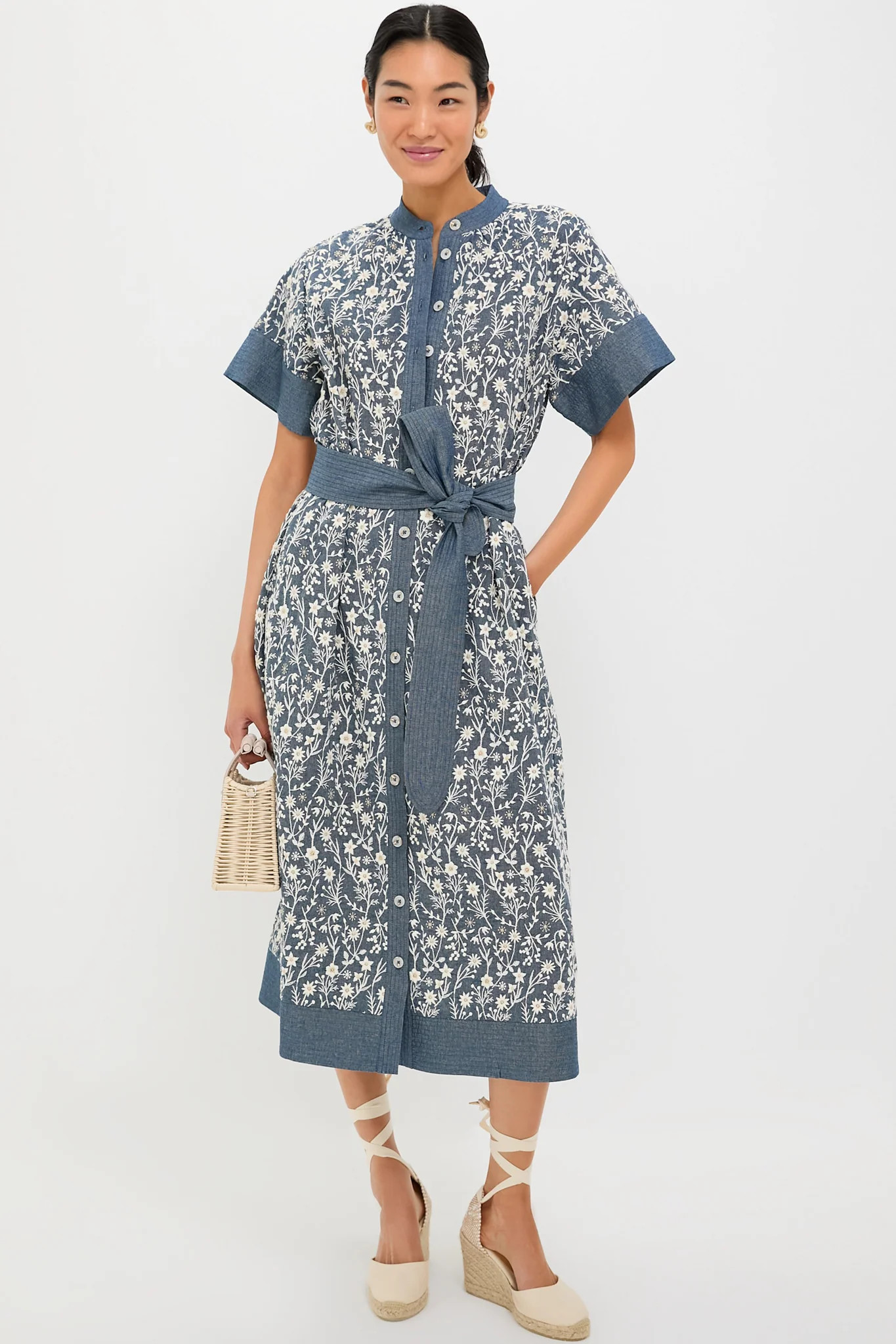 Chambray Wildflower Meadows Prescott Dress | Tuckernuck (US)