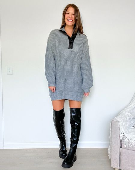 This sweater dress is tall friendly and looks great with over the knee boots. 

Tall style, tall fashion, fall outfit inspiration 

#LTKstyletip #LTKfindsunder50 #LTKshoecrush