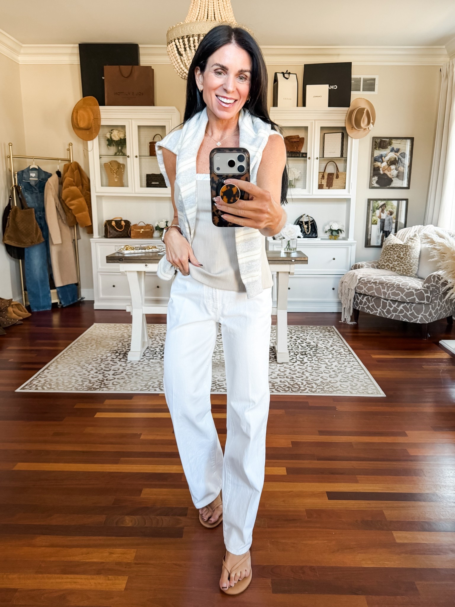 Love the cardigan over my shoulders 
Small Cardi
6 top
25 denim
@Aritzia 

#LTKootd #LTKSeasonal #LTKOver40