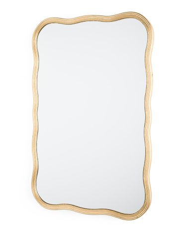 24x36 Rectangle Scalloped Mirror | TJ Maxx