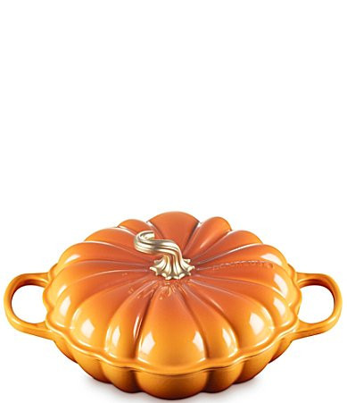 Le Creuset Festive Fall Collection 2.75-qt Signature Enameled Cast Iron Pumpkin Braiser - Persimmon | Dillard's