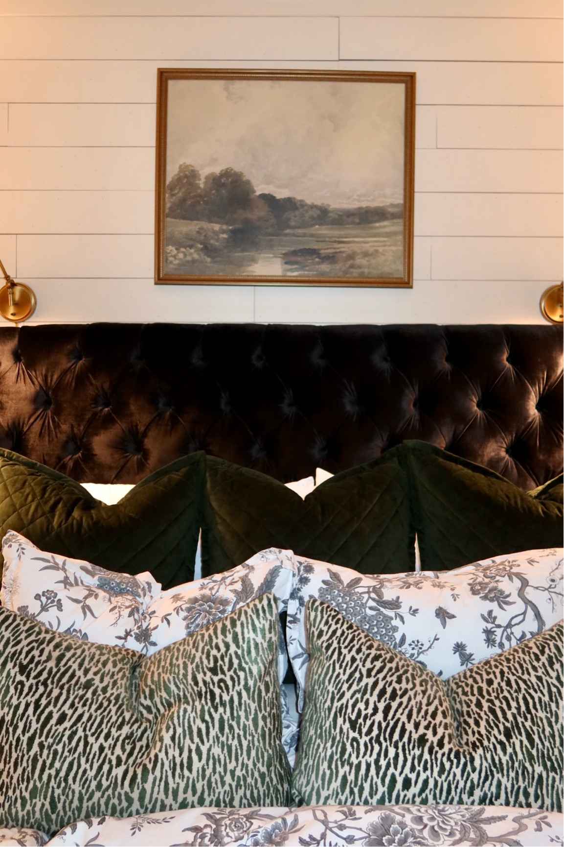 this bedroom is begging for a makeover and i will be ripping this old shiplap down asap and maybeee color drenching?? but in the meantime making some small cost effective changes. saw this art in store at target recently and the coloring was perfect. i am in my newfound original art era but until i find / want to pay for original art for in here this is PERFECT! sad it is apparently out of stock right now but SIGN UP FOR RESTOCK NOTIFICATIONS!! that’s how I’ve gotten so many good target things in the past  

#LTKFindsUnder100 #LTKHome