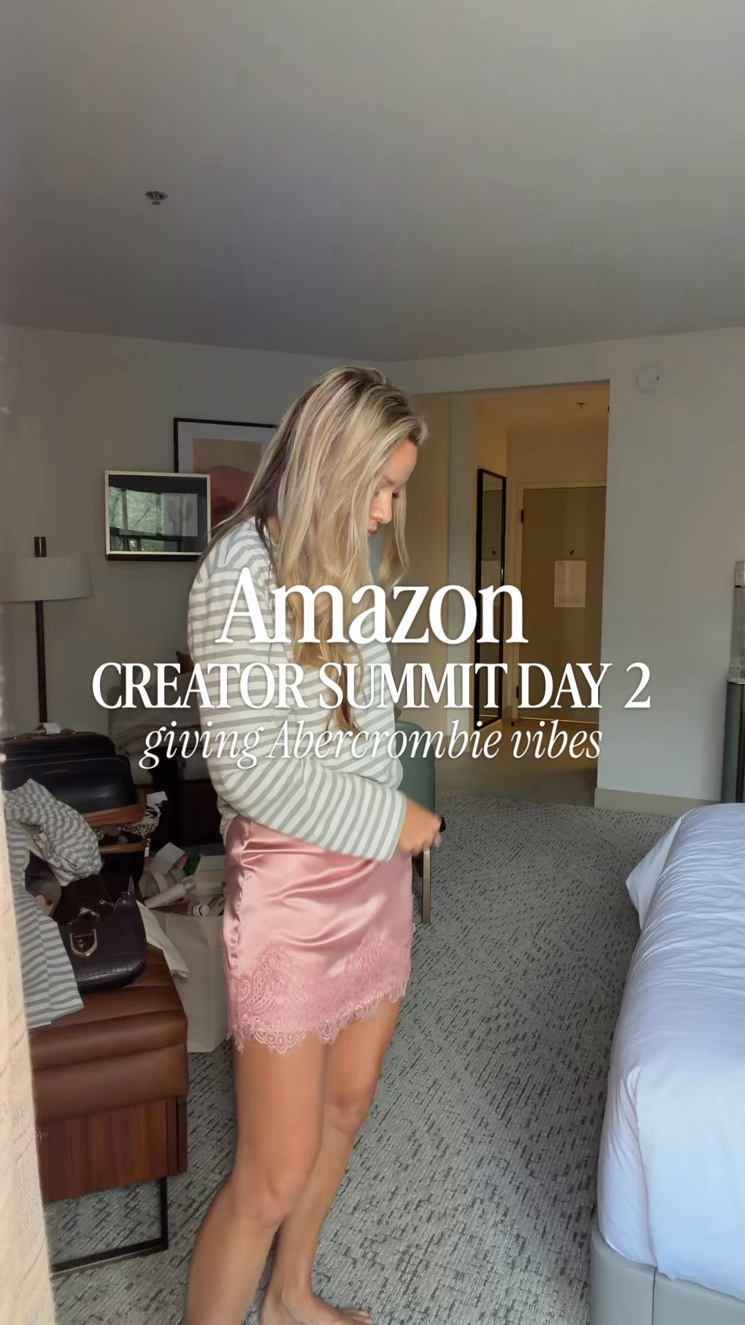 Amazon Creator Summit day 2 ✨ and this outfit is giving Abercrombie vibes in the best way. Comment AMAZON and I’ll send you details 

The satin lace-trim skirt is so on trend right now, and I love that it has built-in shorts so you get the look of a mini without worrying about coverage. The burgundy jacket is the newest viral Amazon must-have, and I can already see why everyone is ordering it in multiple colors. Then I added these tall boots because sometimes the shoes need to be the whole moment. 🤎

I’ve been having such a good time at the Creator Summit — learning so much, seeing familiar faces, meeting new people, and feeling really thankful to be here. I’ll keep sharing the outfits, Amazon finds, and behind-the-scenes along the way.

Which piece would you wear first — the skirt, jacket or boots?

#amazonfashion #amazonoutfit #amazonfinds #falloutfits #creatorsummit