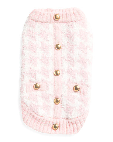 Houndstooth Cardigan Pet Sweater | TJ Maxx