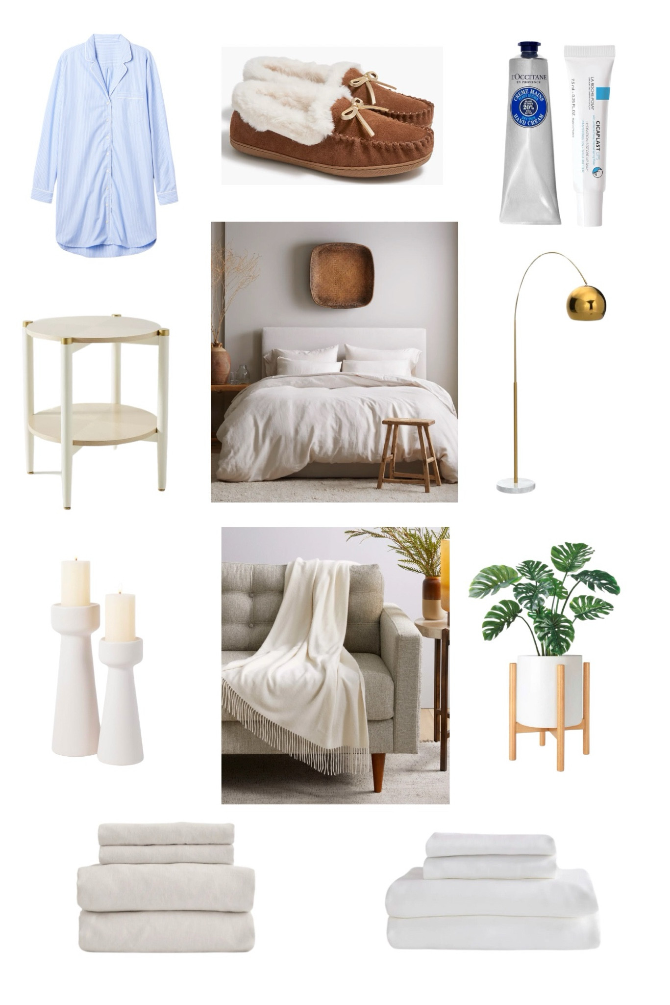 Create a bedroom sanctuary you can’t wait to retire to each evening.
bedding, bedroom decor, side table, plant stand, hand cream, lip balm, night shirt, floor lamp, slippers, bamboo sheets, linen duvet, linen sheets, Laura Carson miller , blanketts

#LTKStyleTip #LTKBeauty #LTKHome