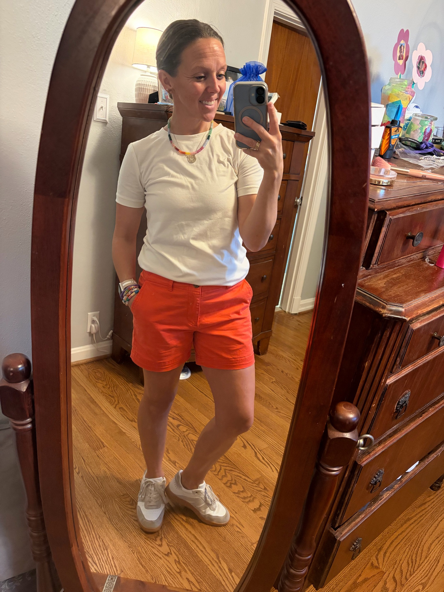The weather is popping up feeling summery so I grabbed these faves to wear for school the other day.  This shirt is so soft and only $10! These are a 5” short, which sometimes I cuff, also ON SALE! 


#LTKSaleAlert #amazon @gapstyle @Etsy #monogramnecklace #beadednecklace #tennisshoes #fashionsneakers #shorts #LTKstorytime #LTKvlog #LTKSaleAlert #fashionsneakers #sneakers #tennisshoes #favetee
#LTKdayinmylife #LTKootd #LTKOver40