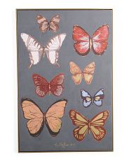 24x36 Romantic Butterflies In Gold Tone Frame | TJ Maxx