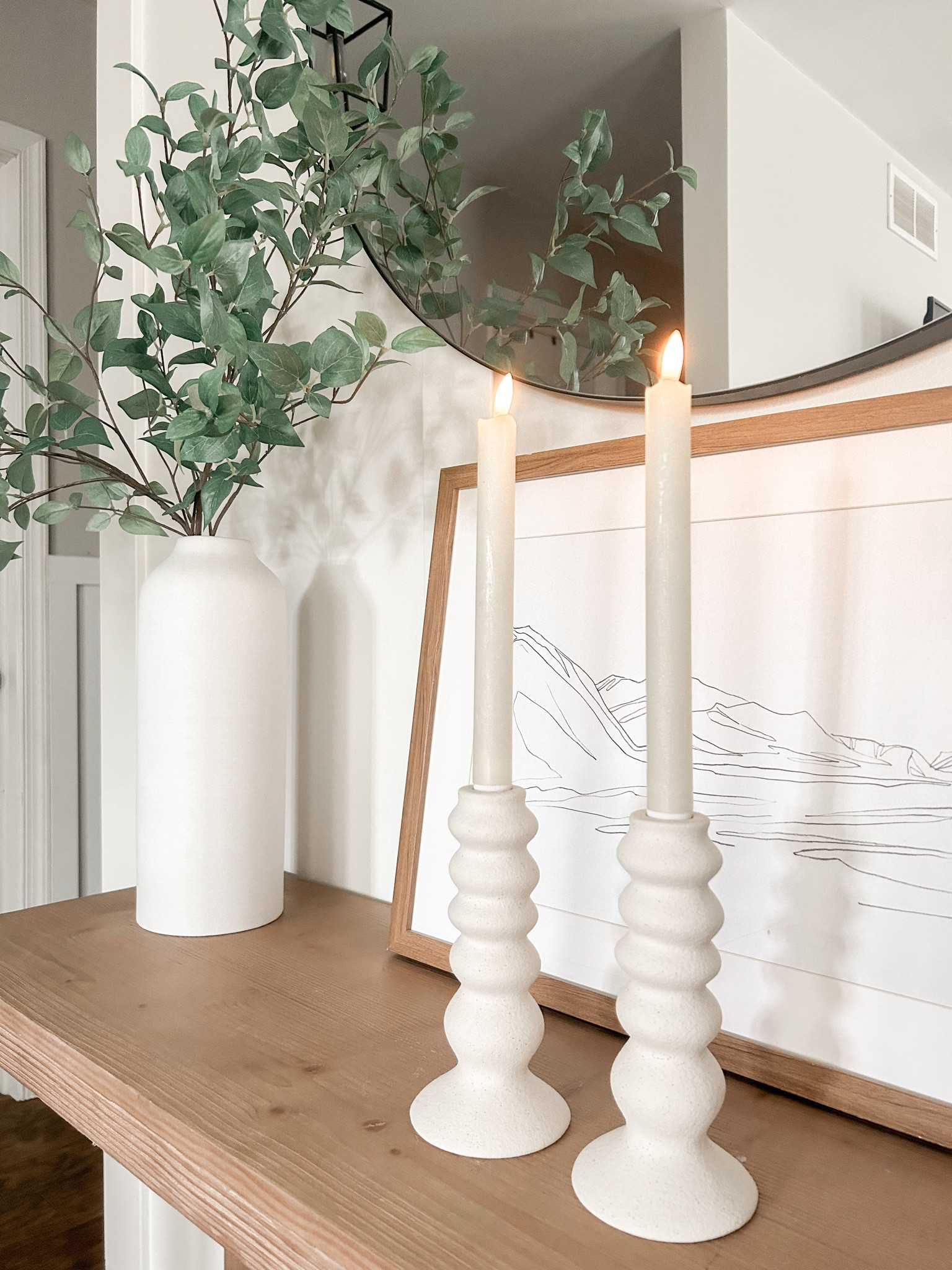 Faux Candles & Candle Holders 🕯️ 

Spring greenery, organic modern candle holders, Amazon home decor, stems, neutral decor, console table styling 

#LTKFindsUnder100 #LTKHome