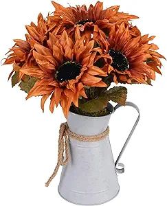 Fall Artificial Sunflower Centerpieces DDHS Fake Sunflower Potted Plants for Home Bathroom Kitche... | Amazon (US)