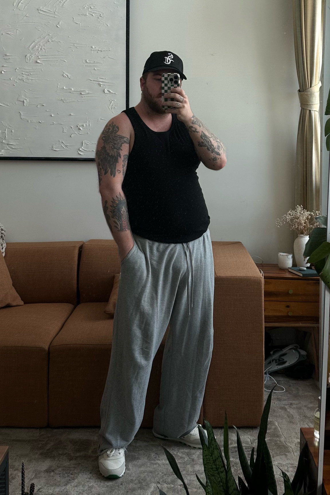 Men’s fall fashion 
Tank top and baggy sweats 

I love a comfortable mid season outfit 

#LTKcanada #LTKmens #LTKplussize