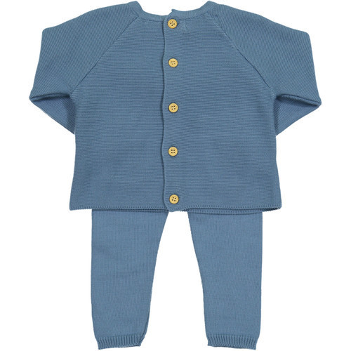 Pocket Knit Set Ivory / French Blue | Feltman Brothers