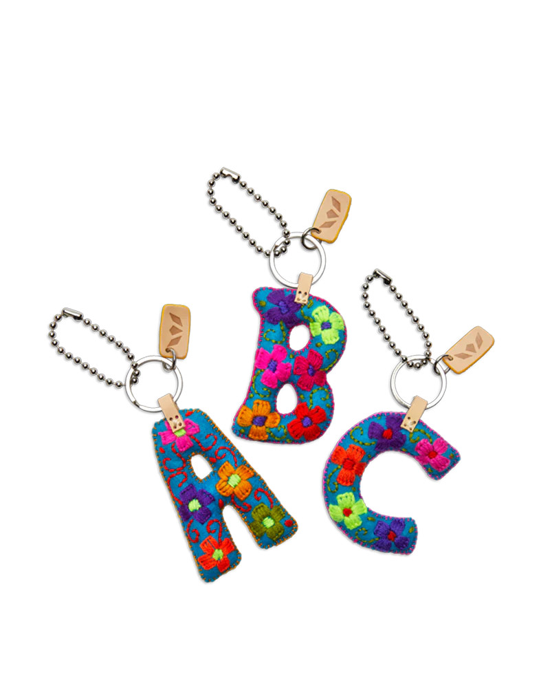 Turquoise Felt Alphabet Charms | Consuela