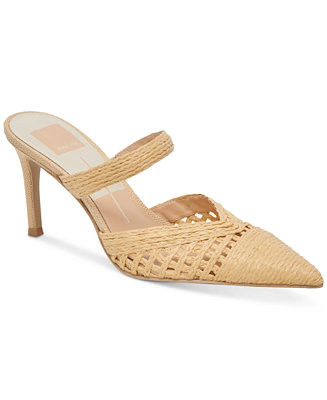 Dolce Vita Women's Kaline Raffia Strapped Stiletto Mules - Macy's | Macy's
